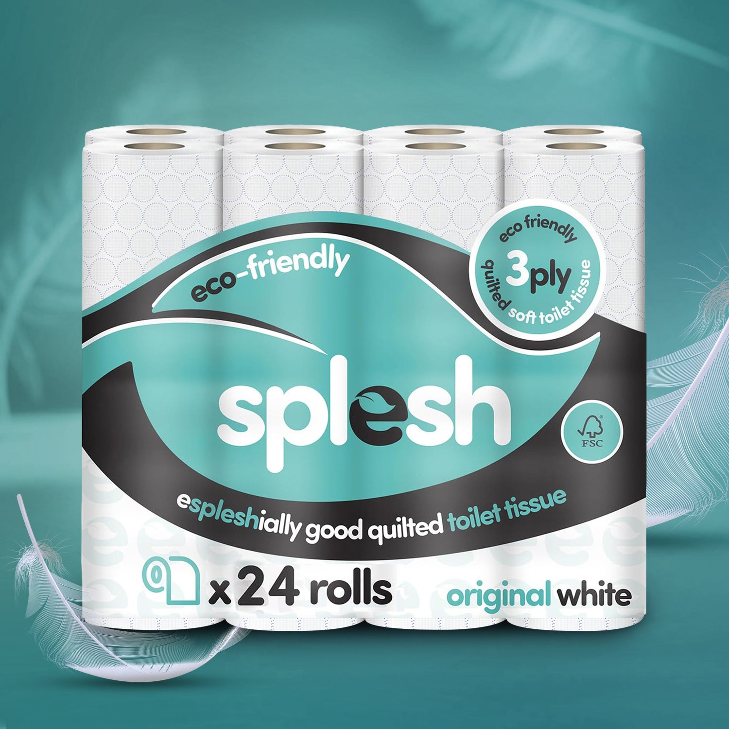 Splesh toilet roll 3ply, 24 rolls