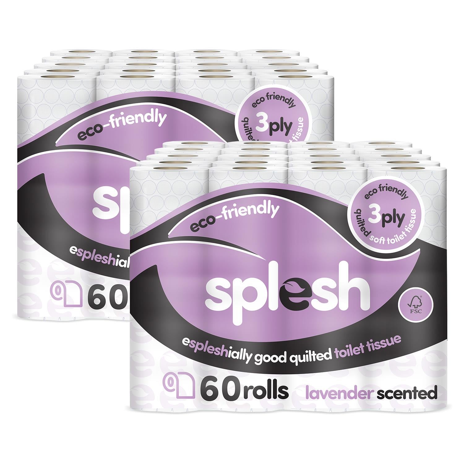 Splesh lavender scented toilet tissue 60 rolls