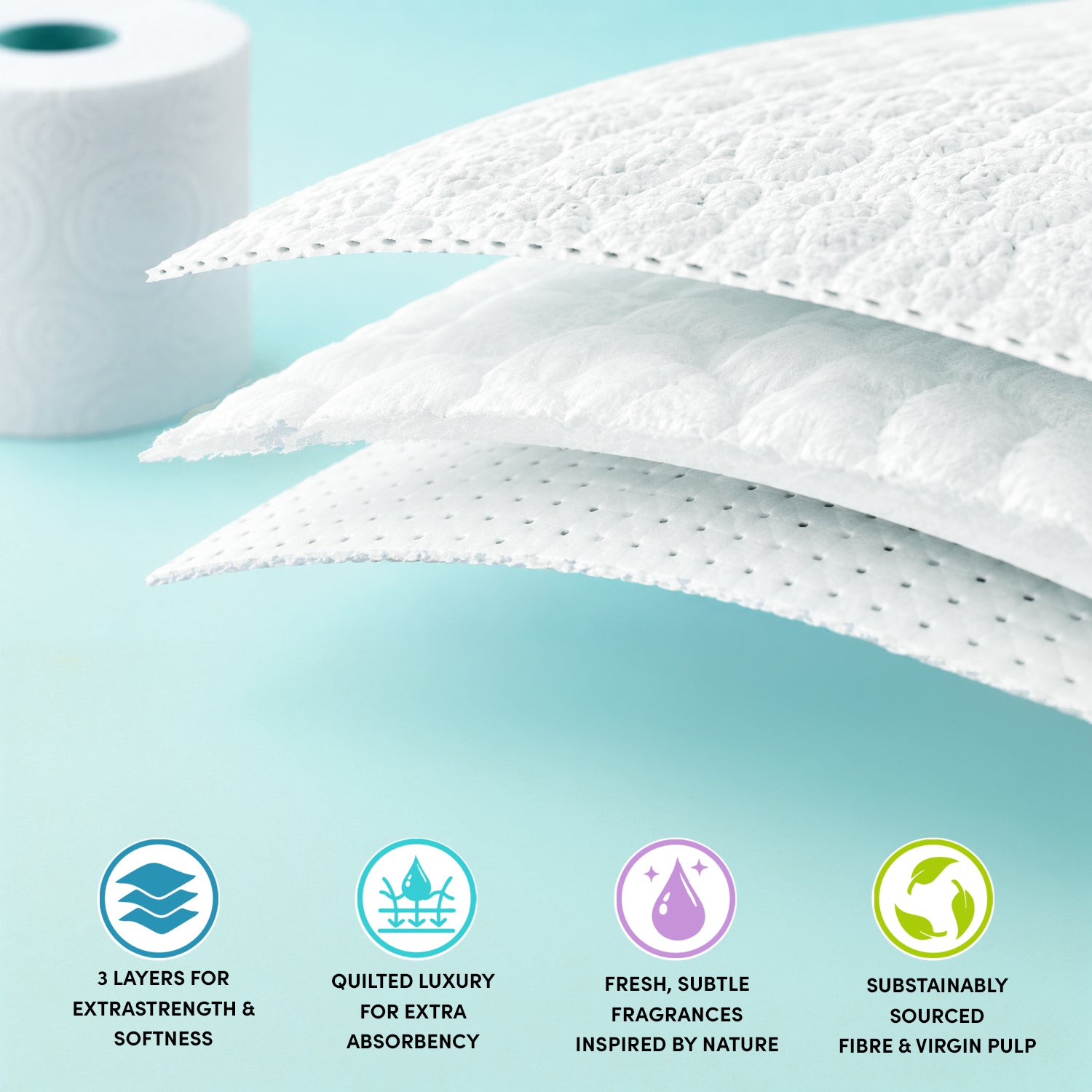Soft 3ply toilet roll