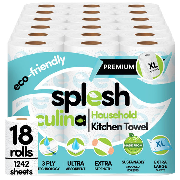 Buy 3-Ply Eco Kitchen Rolls | Bulk Kitchen Paper UK - Splesh