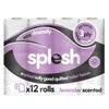 Splesh Toilet Roll Soft & Quilted 3-Ply Lavender Scented Toilet Tissue, 12 Rolls