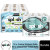 Splesh Toilet Roll Quilted White 60 Rolls with Culina Kitchen Towel 18 Rolls