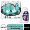 Splesh Toilet Paper Original White 3Ply 24 Rolls with 3in1 Laundry Capsules 140W