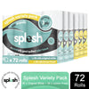 Splesh Super Saver 72 Toilet Rolls Variety Pack (36 White+36 Fresh Lemon Rolls)