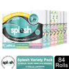 Splesh Variety Pack 84 Toilet Rolls (x24 White, Aloe, Vanilla + x12 Lavender)