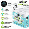 Splesh Toilet Roll Quilted White 48 Rolls with Culina Kitchen Towel 12 Rolls