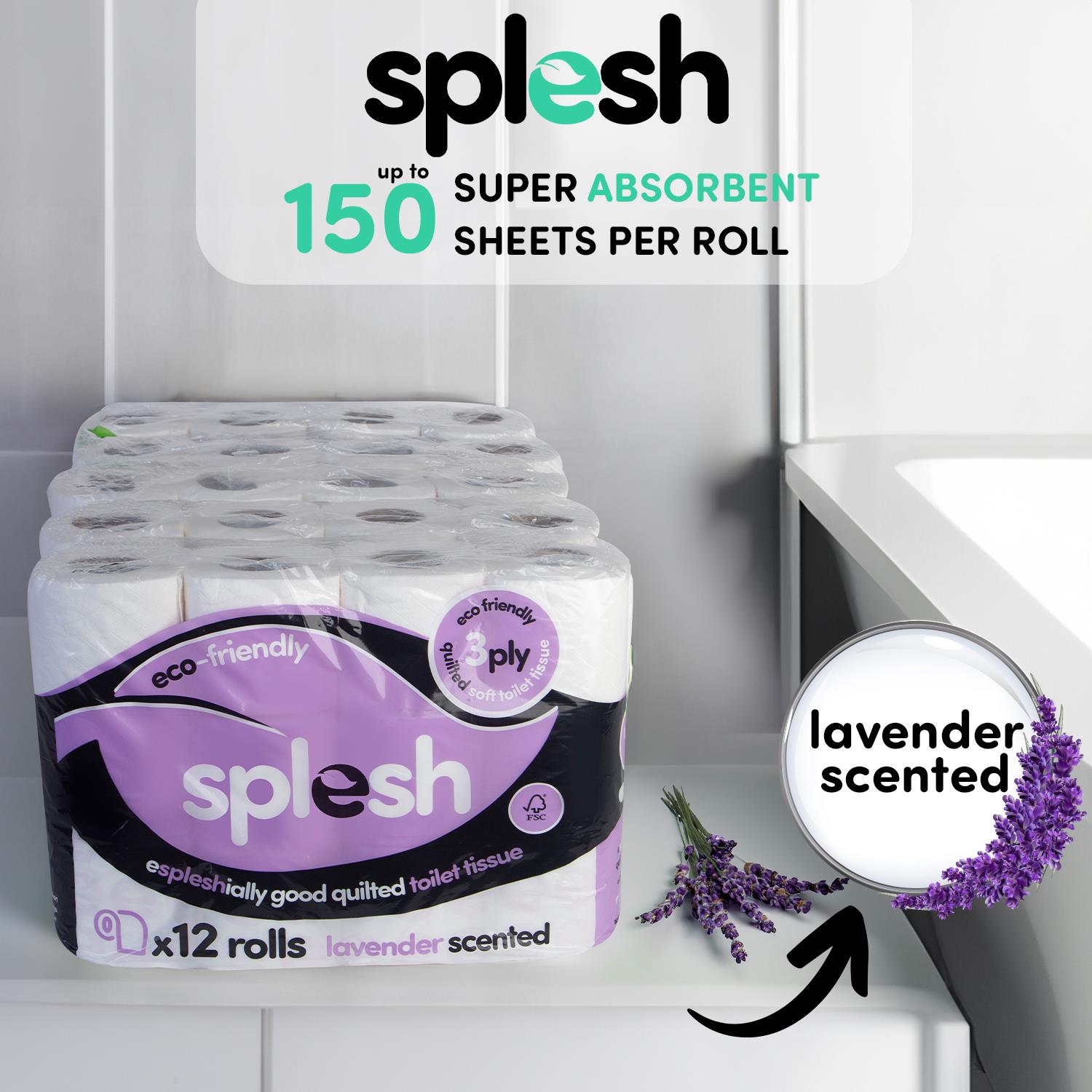 Pick & Mix Splesh Super Saver 72 Toilet Rolls Variety Pack - Splesh
