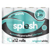 Splesh Toilet Roll Soft & Quilted 3-Ply Original White Toilet Tissue, 12 Rolls
