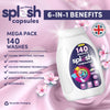 Splesh Xtra Stain Removal 3in1 Laundry Capsules, 5 Months Supply Bulk Buy 140 Washes