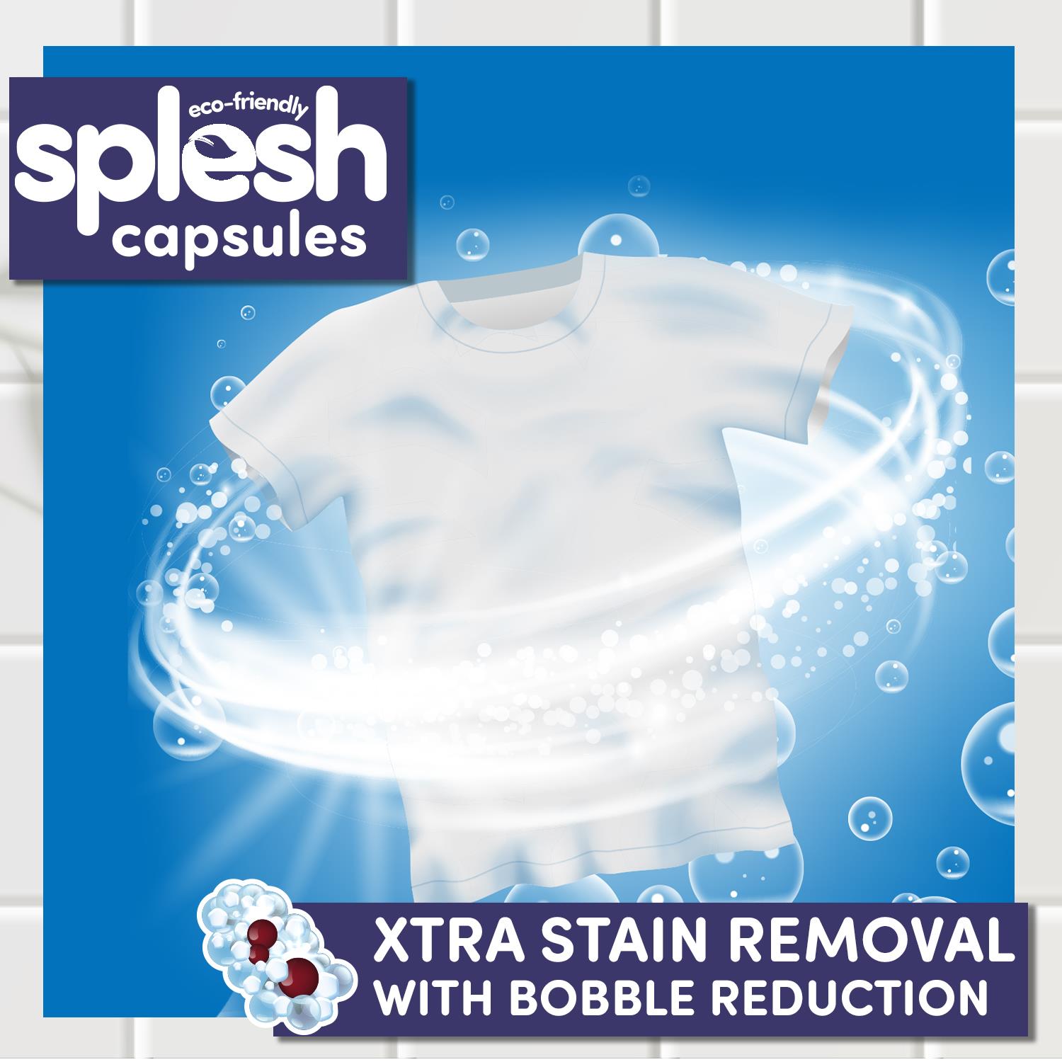 Splesh Xtra Stain Removal 3in1 Laundry Capsules, 5 Months Supply Bulk Buy 140 Washes - Splesh