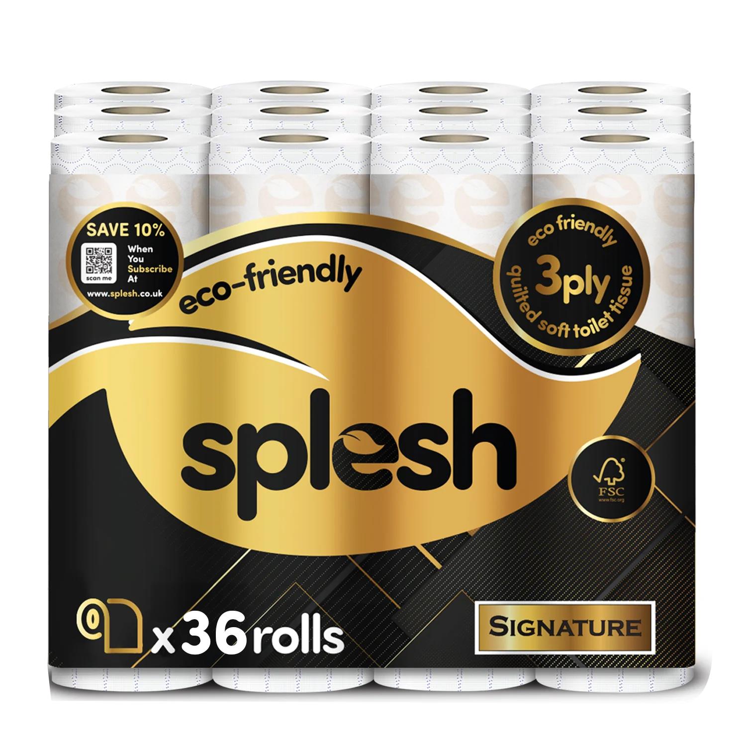 Pack of 36 Splesh toilet rolls