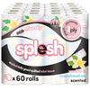 Splesh Quilted Toilet Roll Luxury Vanilla & Marshmallow 3-Ply Soft Toilet Paper, 60 Rolls