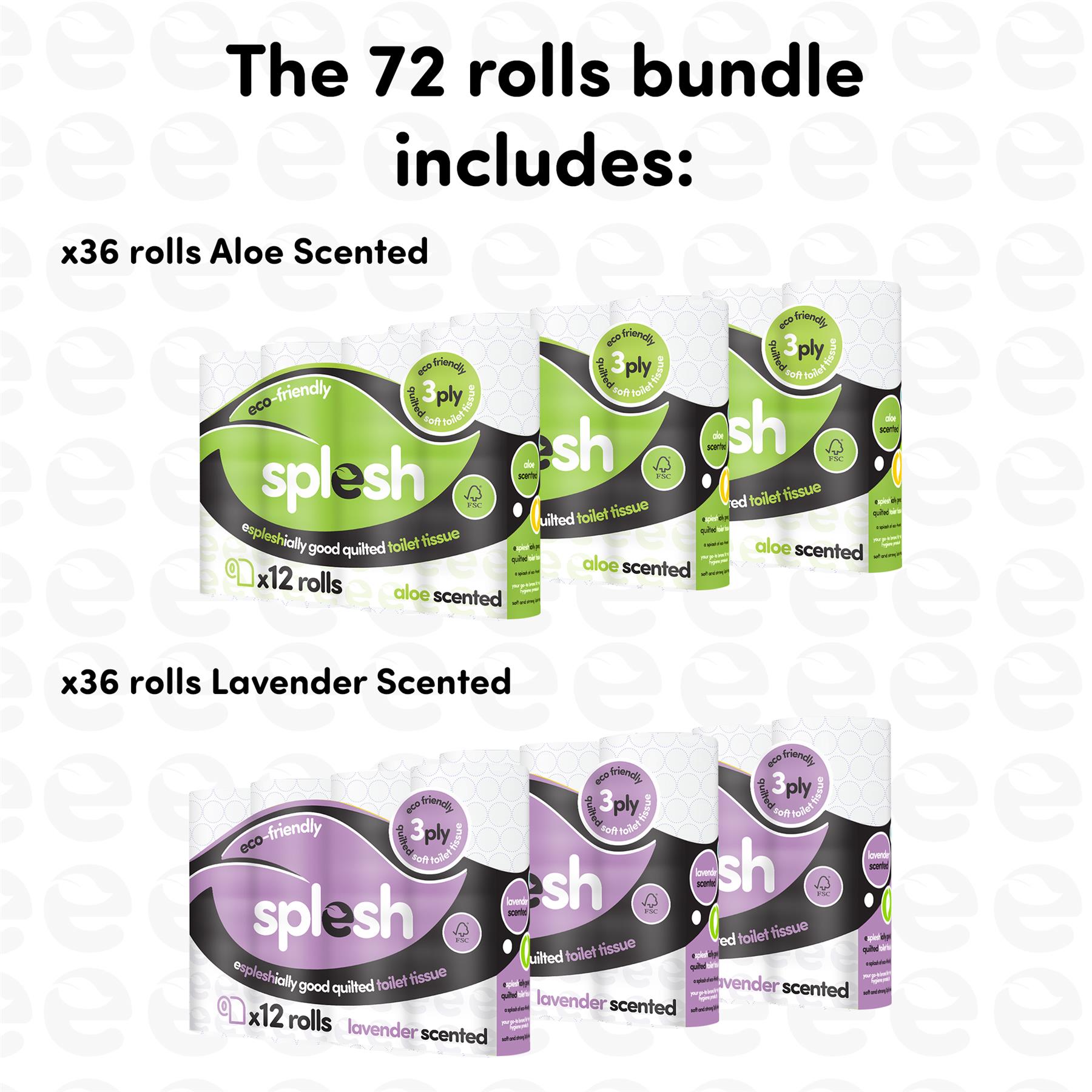 Pick & Mix Splesh Super Saver 72 Toilet Rolls Variety Pack - Splesh