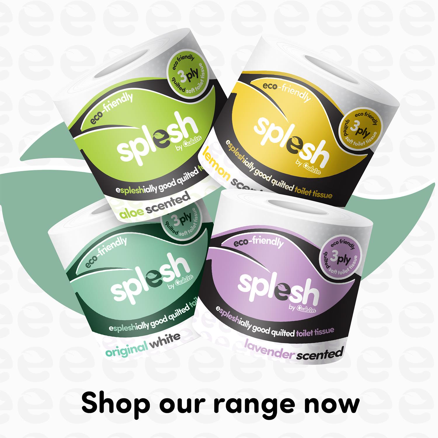 Splesh Soft & Quilted White, Lavender Aloe Vera or Lemon Toilet Tissue 24 Rolls - Splesh