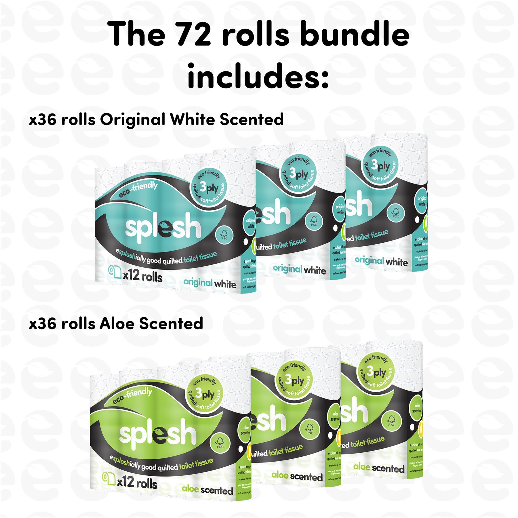 Pick & Mix Splesh Super Saver 72 Toilet Rolls Variety Pack - Splesh