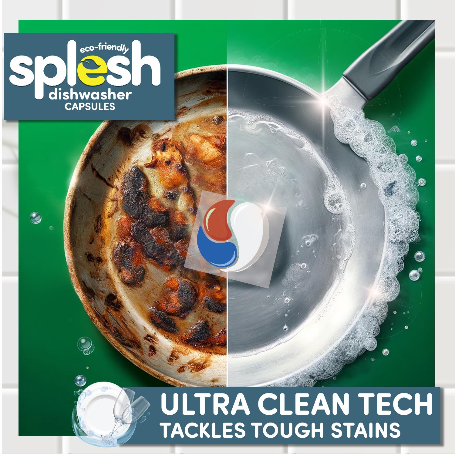 Splesh Toilet Paper Original White 3Ply 24 Rolls w/ 3in1 Dishwasher Tablets 150W - Splesh
