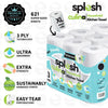 Splesh Toilet Roll Quilted White 24 Rolls with Culina Kitchen Towel 9 Rolls