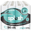 Splesh Toilet Roll, Soft & Quilted Eco-Friendly, White, 96 Rolls